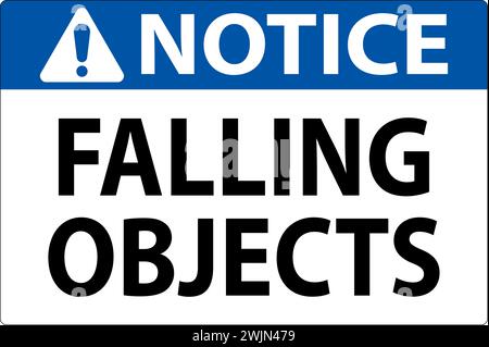 Hinweisschild, Fallende Objekte Stock Vektor
