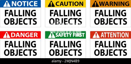 Gefahrenzeichen, Herabfallende Gegenstände Stock Vektor