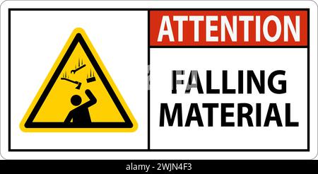 Hinweisschild Fallendes Material Stock Vektor