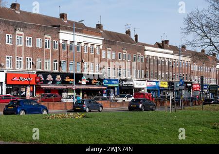 Geschäfte in Hagley Road West, Quinton, West Midlands, England, Großbritannien Stockfoto