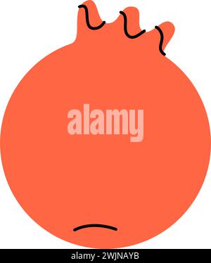 Granatapfel. Granatapfelfrucht. Vektorabbildung. Stock Vektor