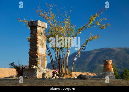 Grab von Chief Joseph, Nez Perce National Historical Park, Joseph, Hells Canyon National Scenic Byway Oregon Stockfoto