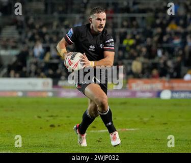 St Helens, Großbritannien. Februar 2024. Jack Campagnolo von London Broncos während des Spiels der Betfred Super League Runde 1 St Helens gegen London Broncos im Totally Wicked Stadium, St Helens, Vereinigtes Königreich, 16. Februar 2024 (Foto: Steve Flynn/News Images) in St Helens, Vereinigtes Königreich am 16. Februar 2024. (Foto: Steve Flynn/News Images/SIPA USA) Credit: SIPA USA/Alamy Live News Stockfoto