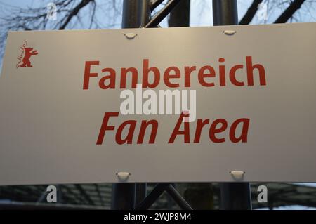 Berlin, Deutschland - 16. Februar 2024 - Berlinale 2024 - Internationale Filmfestspiele. (Foto: Markku Rainer Peltonen) Stockfoto