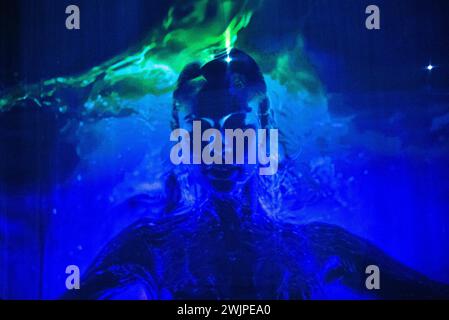 London, Großbritannien. Februar 2024. Die Halloween werden während der Jack Irving Amphitrite-Präsentation auf der London Fashion Week im Februar 2024 gezeigt. Quelle: SOPA Images Limited/Alamy Live News Stockfoto