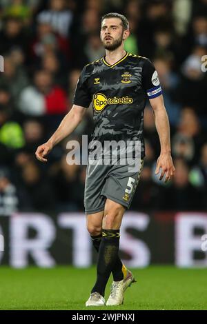 Jack Stephens aus Southampton während des Sky Bet Championship Matches West Bromwich Albion vs Southampton at the Hawthorns, West Bromwich, Großbritannien, 16. Februar 2024 (Foto: Gareth Evans/News Images) Stockfoto