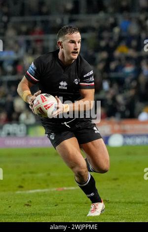 St Helens, Großbritannien. Februar 2024. Jack Campagnolo von London Broncos während des Spiels der Betfred Super League Runde 1 St Helens gegen London Broncos im Totally Wicked Stadium, St Helens, Vereinigtes Königreich, 16. Februar 2024 (Foto: Steve Flynn/News Images) in St Helens, Vereinigtes Königreich am 16. Februar 2024. (Foto: Steve Flynn/News Images/SIPA USA) Credit: SIPA USA/Alamy Live News Stockfoto