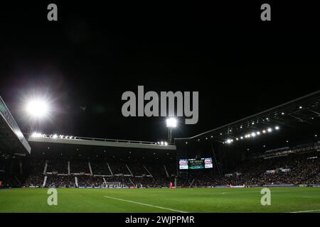 West Bromwich, Großbritannien. Februar 2024. Ein Überblick über das Spiel während des Sky Bet Championship Matches West Bromwich Albion vs Southampton at the Hawthorns, West Bromwich, Großbritannien, 16. Februar 2024 (Foto: Gareth Evans/News Images) in West Bromwich, Großbritannien am 16. Februar 2024. (Foto: Gareth Evans/News Images/SIPA USA) Credit: SIPA USA/Alamy Live News Stockfoto