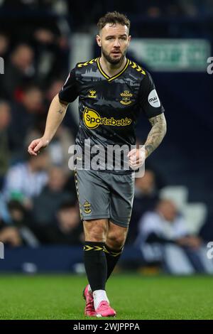 West Bromwich, Großbritannien. Februar 2024. Adam Armstrong aus Southampton während des Sky Bet Championship Matches West Bromwich Albion vs Southampton at the Hawthorns, West Bromwich, Großbritannien, 16. Februar 2024 (Foto: Gareth Evans/News Images) in West Bromwich, Großbritannien am 16. Februar 2024. (Foto: Gareth Evans/News Images/SIPA USA) Credit: SIPA USA/Alamy Live News Stockfoto