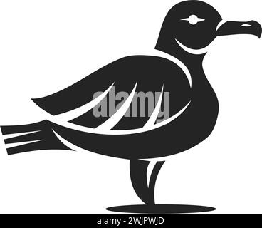 Seagull-Logo-Vorlage isoliert. Markenidentität. Symbol abstrakte Vektorgrafik Stock Vektor