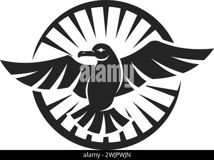 Seagull-Logo-Vorlage isoliert. Markenidentität. Symbol abstrakte Vektorgrafik Stock Vektor