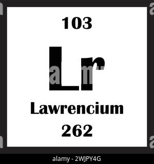 Lawrencium chemisches Element Icon Vektor Illustration Design Stock Vektor