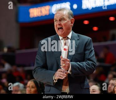 14. Februar 2024: Texas-Cheftrainer Vic Schaefer während eines Big 12 Frauen Basketballspiels zwischen den Houston Cougars und den Texas Longhorns am 14. Februar 2024 in Houston. Texas gewann 82:66. (Kreditbild: © Scott Coleman/ZUMA Press Wire) NUR REDAKTIONELLE VERWENDUNG! Nicht für kommerzielle ZWECKE! Stockfoto