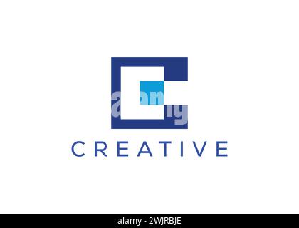 Minimalistisches Letter c Pixel Logo Design Vektorvorlage Stock Vektor