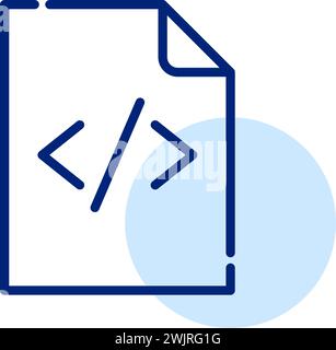 HTML-Datei. Pixelperfekter, bearbeitbarer Kontur Stock Vektor