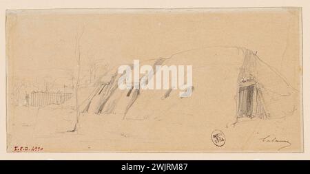 Lalanne, Maxime (Nr. 1827-11-27-D.1886-07-29), Verteidigung von Paris während der Belagerung (1870-1871), Casemates. (Getreuer Titel), 1870. Carnavalet Museum, Histoire de Paris. Stockfoto