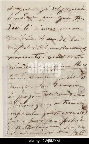 Juliette Drouet an Victor Hugo; 27. Oktober Mittwoch Mittag [1847]; Victor Hugo Haus – Paris Autograph Letter Stockfoto