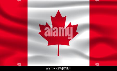 Nationalflaggenzeichen Symbol Land von Kanada Stockfoto