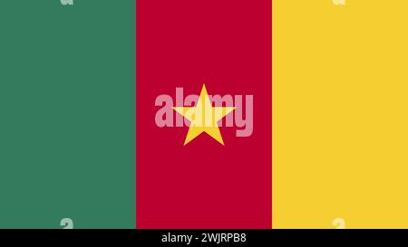 Kunst Illustration Design Konzept Symbol Flaggenzeichen Nation von kamerun Stock Vektor