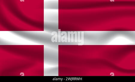 Nationalflaggensymbol von dänemark Stockfoto