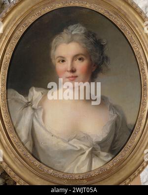 Jean-Marc Nattier (1685-1766). "Frauenporträt", Öl auf Leinwand. Paris, Carnavalet Museum. 35196-5 Frau, Porträt, Dekolletee-Kleid, Öl auf Leinwand Stockfoto