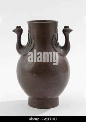 Vase. Bronze. Chine. Par musée musée malée. 70004-3 Asiatische Kunst, Bronze, Vase Stockfoto