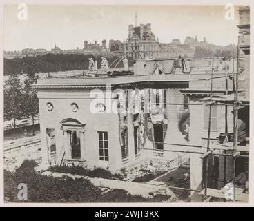 Blancard, Hippolyte (1843 – D.1924), Ruinen des Legion of Honor Palace im Jahr 1871. 7. Arrondissement, Paris (Dummy-Titel), 1871. Platin-Verlosung. Carnavalet Museum, Geschichte von Paris. Stockfoto