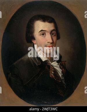 Wird Francois Bonneville zugeschrieben. "Jacques Pierre Brissot de Warville (1754-1793), Journalist und konventioneller Vertreter - 1793". Öl auf Leinwand. Paris, Carnavalet Museum. 39463-4 Konvent, konventionell, Stellvertreter, Journalist, Porträt, französische Revolution Stockfoto