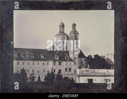 Die Kirche des Karmeliterklosters, Rue de Vaugirard. DAGUERRéOTYPE von Jean Bernard Léon Foucault (1819-1868), 29. Mai 1842. Paris, Carnavalet Museum. 26020-1 Karmel, Kloster, Daguerreotypie, Kirche, Rue Vaugirard Stockfoto