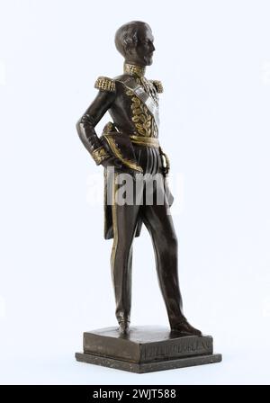 James Pradier (1792-1852). "Porträt am Fuße von Ferdinand - Philippe d'Orléans". Ferdinand Philippe, Prinz Royal und Herzog von Orleans. Schmelzen. Um 1845. Paris, Museum des romantischen Lebens. Herzog von Orleans, in den Fuß, Gusseisen, königlicher Prinz, Porträt, einheitlich Stockfoto