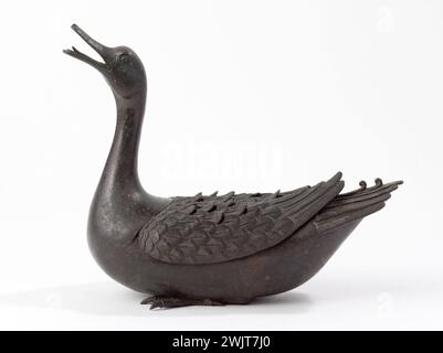 Ente. Bronze. Japan. Paris, Cernuschi Museum. Tier, japanische Kunst, sitzend, Bronze, Ente, 19. 19. 19. 19. 19. 19. 19. 19. 19. 19 19. Jahrhundert, 18. 18. 18. 18. 18. 18. 18. 18 18. Jahrhundert, Tier Stockfoto