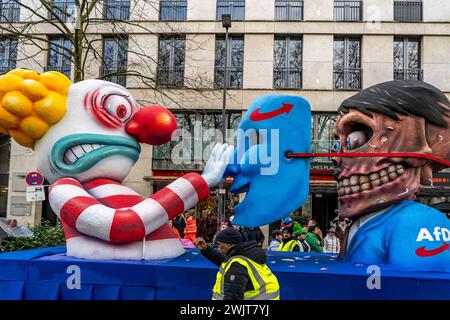 Rosenmontagszug Düsseldorf Rosenmontagszug Karnevalsumzug in Düsseldorf, Nordrhein-Westfalen, Deutschland, Europa Rosenmontag Karnevalsumzug in Duess Stockfoto