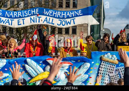 Rosenmontagszug Düsseldorf Rosenmontagszug Karnevalsumzug in Düsseldorf, Nordrhein-Westfalen, Deutschland, Europa Rosenmontag Karnevalsumzug in Duess Stockfoto