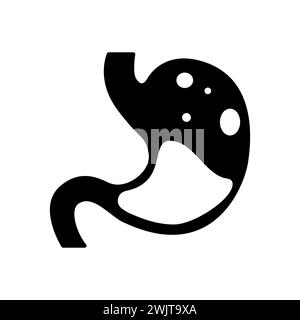 Magen-Symbol. Illustration der medizinischen und medizinischen Ausbildung des menschlichen Magens für die Wissenschaft Biologie Studie Stock Vektor