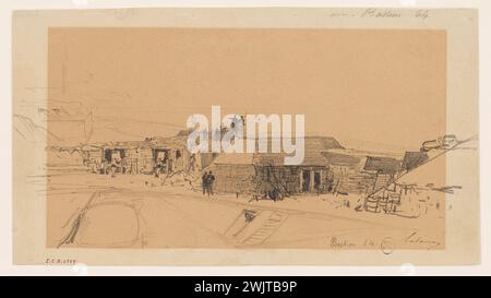 Lalanne, Maxime (Nr. 1827-11-27-D.1886-07-29), Verteidigung von Paris während des Krieges (1870-1871), Bastion 64. (Getreuer Titel), 1870. Musée Carnavalet, Histoire de Paris. Stockfoto