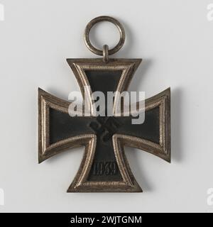 Dekoration. "EISERENS KREUZ II Klasse“. Eisenkreuz 2. Klasse 1939. Lackierter Stahl, Silber, 1939-1945. General Leclerc Museum von Hauteclocque und die Befreiung von Paris, Jean Moulin Museum. 78983-20 Deutsche Armee, Eiserne Kreuz, Militärdekoration, Krieg 1939-1945, Krieg 39-45, Nazismus, Nazi-Partei, militärische Belohnung, zweiter Weltkrieg, Nazi-Symbol Stockfoto