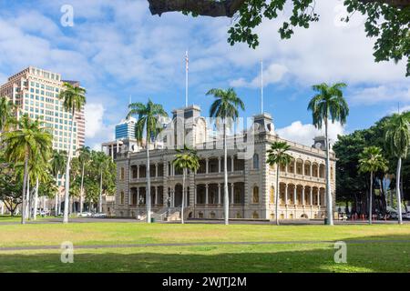 19. Jahrhundert Iolani Palace, King Street, Honolulu, Oahu, Hawaii, Vereinigte Staaten von Amerika Stockfoto