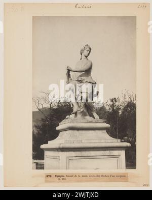 Blancard, Hippolyte (1843 - D.1924), Nymphe bei Quaquois, Statue des Tuilerien-Gartens, 1. Arrondissement, Paris (Dummy-Titel), 1890. Platin-Verlosung. Carnavalet Museum, Geschichte von Paris. Stockfoto