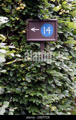 Schild Nummer 14 Stockfoto