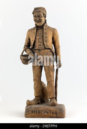 Charles Kotra (1859-1942?) Porträtladung von Louis Hyacinthe Duflost dit Hyacinthe (1814–1887), Comic-Schauspieler und Operettensänger. Terrakotta. Paris, Carnavalet Museum. 74057-31 Schauspieler, französischer Komiker, Spott, Modellierung, Porträtladung, Bildhauer, Terrakotta, 19. 19. 19. 19. 19. 19. 19. 19 19. Jahrhundert, Karikatur Stockfoto