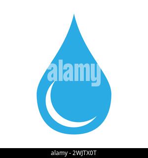 Wassertropfensymbol. Wasser-, Blut-, Öl- oder Benzintropfen oder Tropfen flaches Vektorsymbol für Apps und Websites Stock Vektor