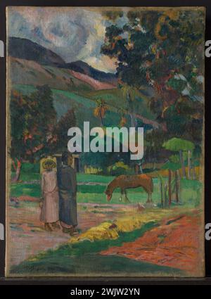 Tahitianische Landschaft Paul Gauguin 1892 Stockfoto