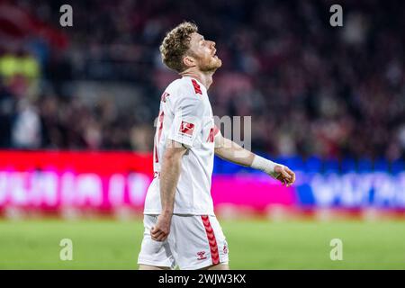 Köln, RheinEnergieStadion, 16.02.2024: Florian Kainz (Köln) enttäuscht beim Spiel der 1.Bundesliga 1.FC Köln gegen Werder Bremen. Stockfoto