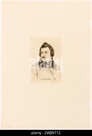 Lessore, Henri-Emile (1830-1895). "H. de Balzac". Balzac, Honoré de (1799-1850). Gravur. 19. Jahrhundert. Paris, Balzac Haus. 145719-26 Stockfoto