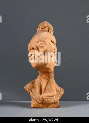 Jean-Pierre Dantan (bekannt als Dantan der Jüngere, 1800–1869). Karikatur des Choreografen und Tänzers Jules Joseph Perrot (1810-1892). Terracious patiniertes Gips. 1832. Paris, Museum Carnavalet. Choregraph, Tänzerin, französisch, Patina Patina, Terrakotta, Karikatur Stockfoto