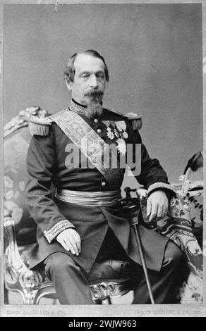 Napoleon III Adolphe Braun Fotografie. Paris, Carnavalet Museum. 37532-2 französischer Kaiser, Medaille, Porträt, zweites Reich, Uniform Stockfoto