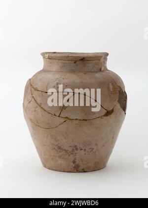 Ovoides Gefäß mit ausgestelltem Kragen '. Terrakotta. Vietnam-XE-Xive s. Paris, Cernuschi-Museum. 72185-35 Col Evase, Jarre OVOID, vietnamesisches Objekt, Terrakotta Stockfoto