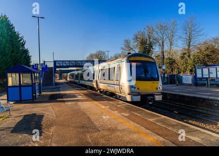 Bahnhof elektrische Eisenbahn barnt Green Station worcestershire england großbritannien Stockfoto