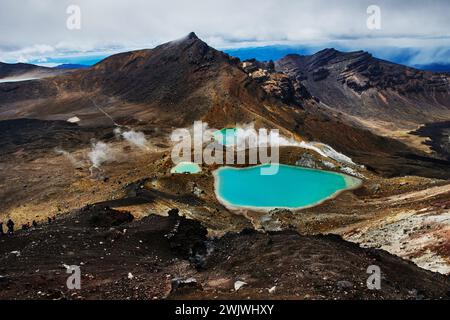 Smaragdsee entlang des Tongariro Alpine Crossing Trail, Tongariro National Park, Nordinsel, Neuseeland Stockfoto