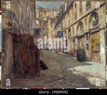 Victor Marec (1862-1920). Der Drachenhof, rue de Rennes. Öl auf Leinwand. Paris, Carnavalet Museum. Arrondissement Vieme VI 6. 6., Drachenhof, Rue de Rennes, Rue Pavee, Öl auf Leinwand Stockfoto